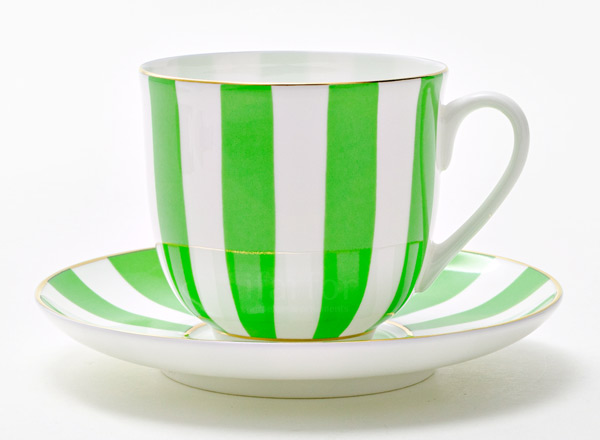 Cup and saucer second grade Yes and no (light green) Lily of the valley 2