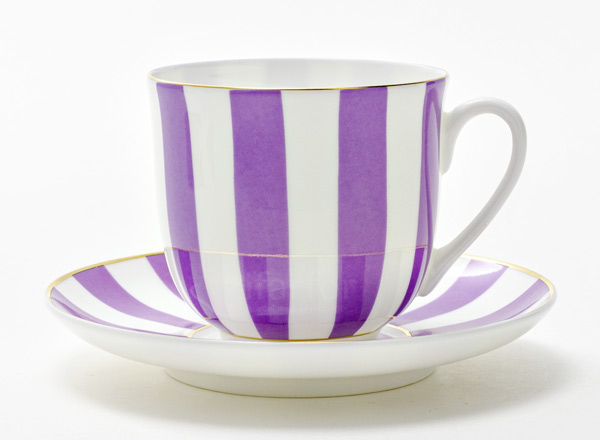 Cup and saucer second grade Yes and no (violet) Lily of the valley 2