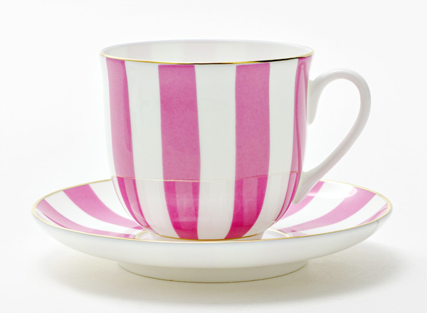 Cup and saucer second grade Yes and no (pink) Lily of the valley 2