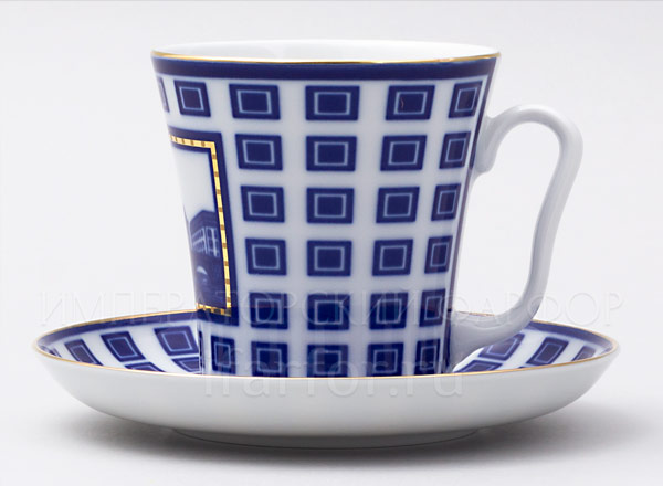 Mug and saucer Staro-Kalinkin Bridge Leningrad