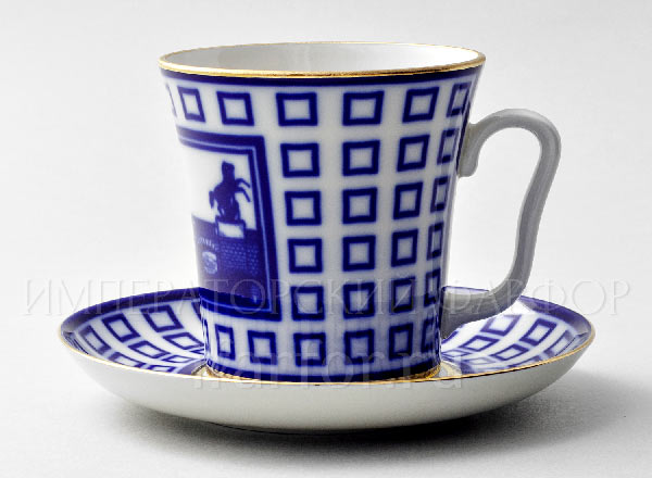 Mug and saucer Anichkov bridge Leningrad