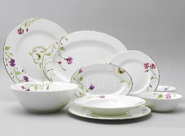 Table Set Blooming peas 6/24 Premium