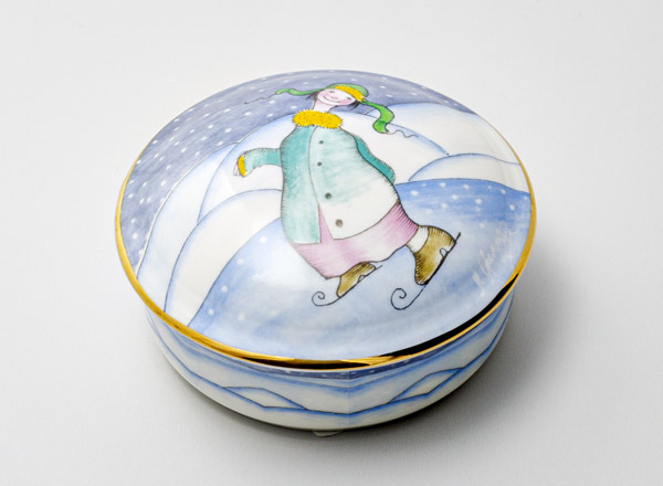 Dressing box Winter. Boy Round