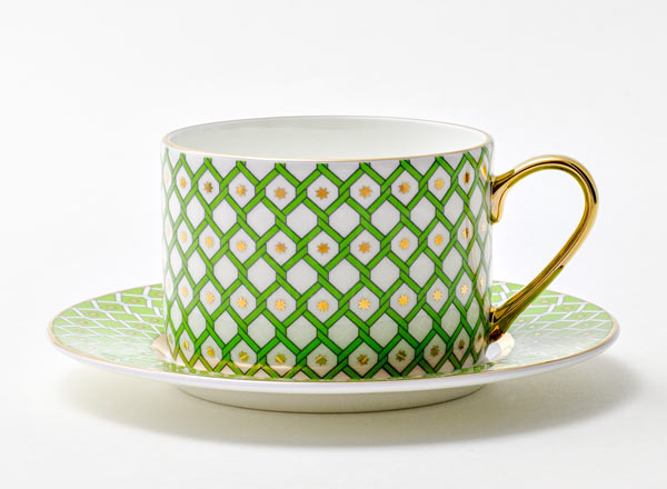 Cup and saucer tea Lime 1 Idyll