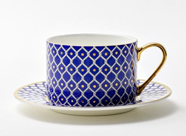 Cup and saucer tea Indigo 2 Idyll