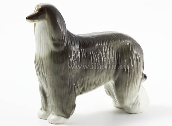 Sculpture Afghan Hound (small size) Grey