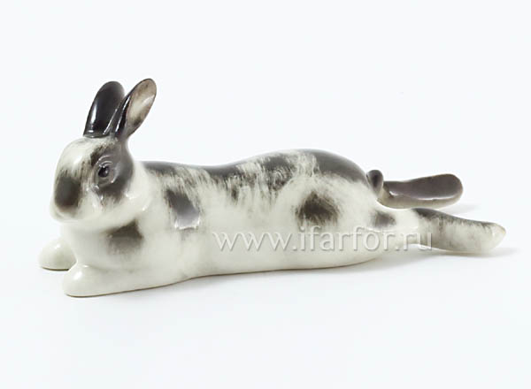 Sculpture Rabbit Lezheboka Gray