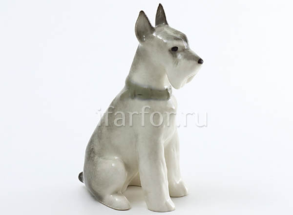 Sculpture Sitting zwergschnauzer Nora