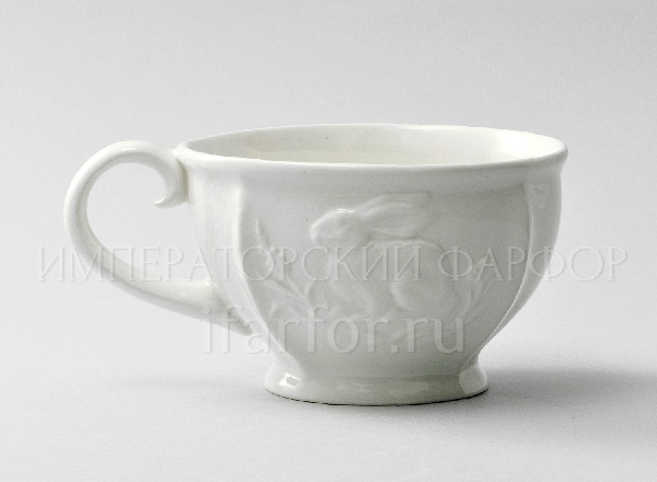 Чашка чайная Рельеф Охотничий Ivory