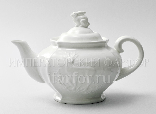 Чайник заварочный Рельеф Охотничий Ivory
