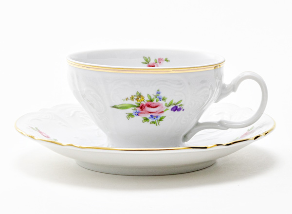 Cup and saucer tea Bernadotte Meissen bouquet Bernadotte