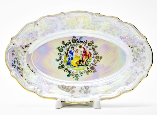 Dish/ platter oval Madonna Mother of Pearl Maria Teresa