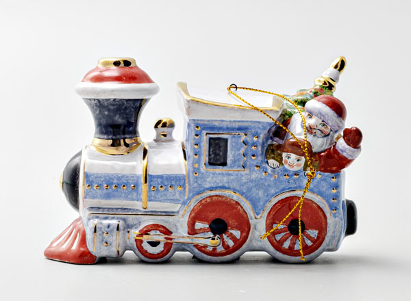 Christmas tree toy Blue wagon