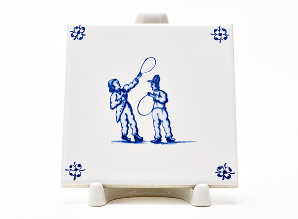 Tile Dutch Childrens games. Hoop game 
