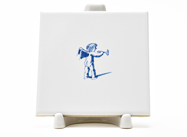 Tile Dutch. Angel with trumpet 