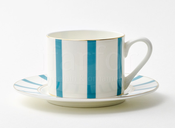 Cup and saucer tea Alice turquoise 1 Prima