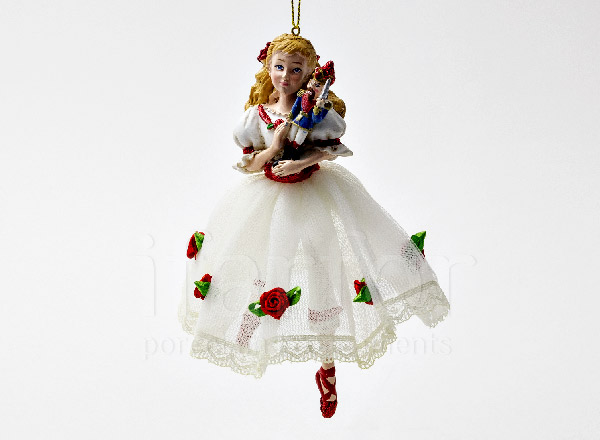 Christmas tree toy Girl with a Nutcracker The girl with the nutcracker Clara in a white dress