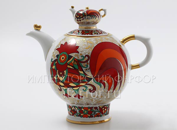 Чайник доливной Красный петух Семейный
