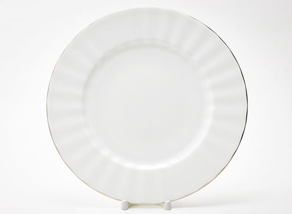 Dish/ platter round Platinum ribbon 2 Bliss