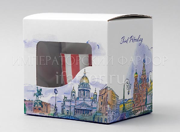 Cup and saucer in a gift box Yes and no (red) Lily of the valley