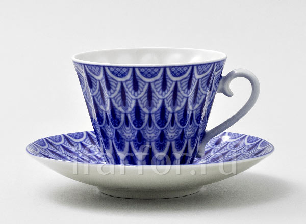 Cup and saucer tea Forget-me-not (Myosotis) Radial