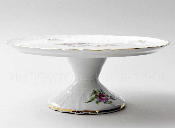 Dish/ platter for cake Bernadotte Meissen bouquet Bernadotte