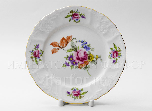 Plate dessert Bernadotte Meissen bouquet