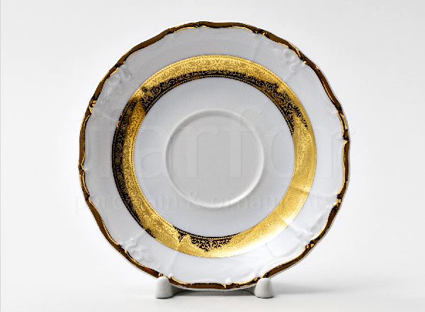 Saucer Gold ribbon Maria