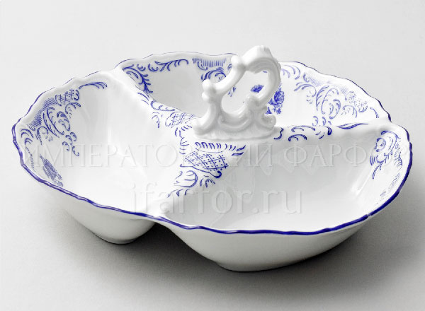 Compartmental dish Bernadotte Blue Roses Bernadotte
