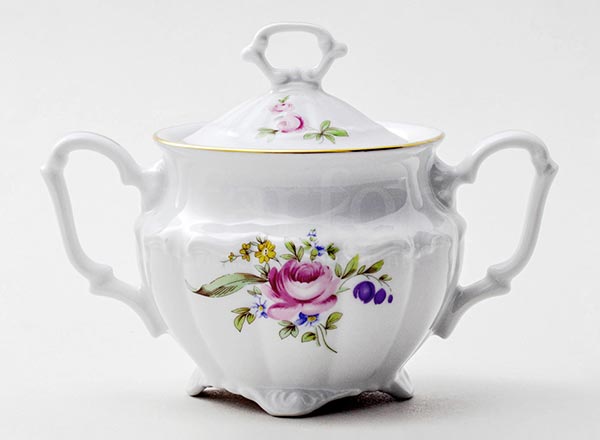 Sugar bowl Meissen bouquet Repast