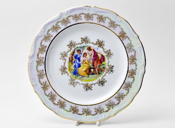 Dish/ platter round Madonna Mother of Pearl Maria Teresa