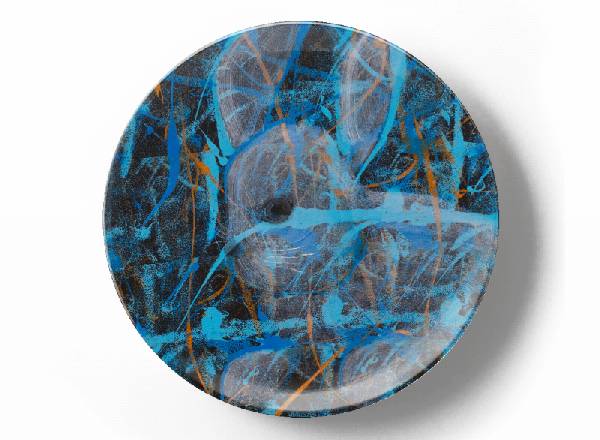 Decorative plate Greg Van Dyke A rabbit in a cage of space