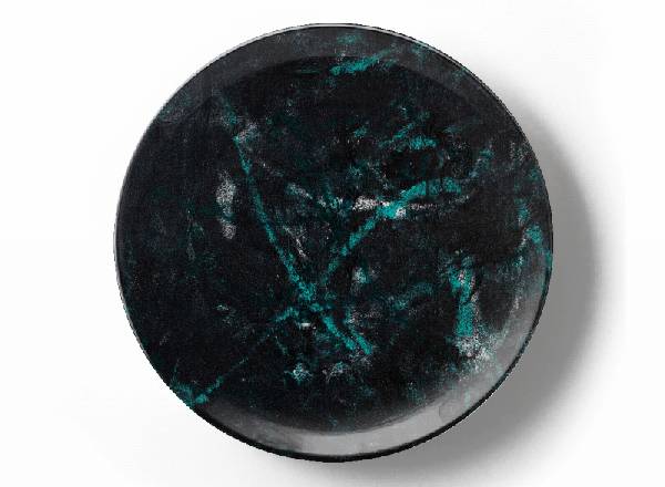 Decorative plate Greg Van Dyke Green composition 1