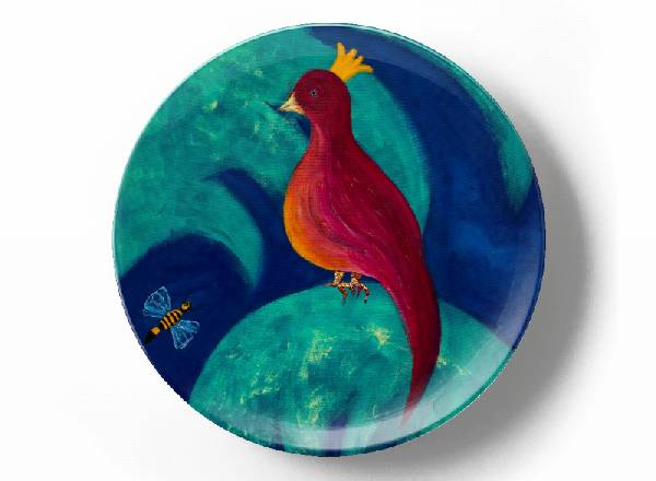 Decorative plate Greg Van Dyke Garden Paradise