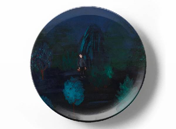 Decorative plate Greg Van Dyke Night mushroomer
